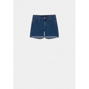 Шорты джинсовые medium waist синего цвета 