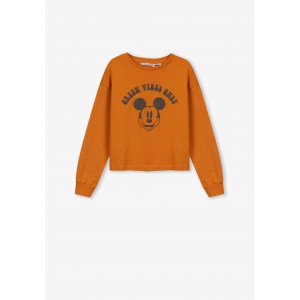 Свитшот терракотового цвета с принтом minnie mouse 