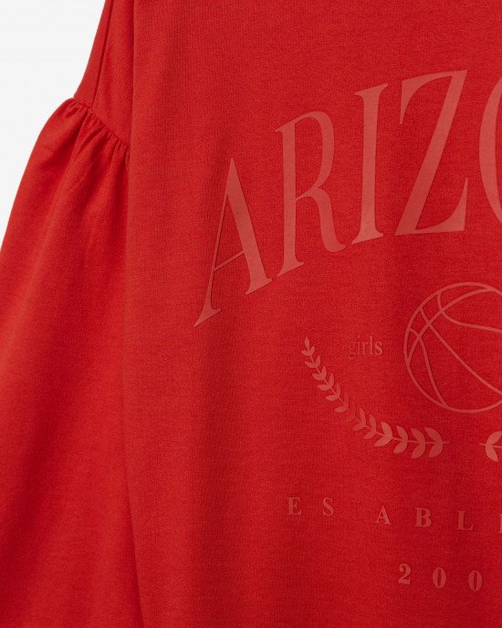 Худи красного цвета с принтом Arizona 