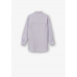 Рубашка oversize в клеточку с длинными рукавами 