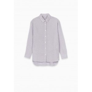 Рубашка oversize в клеточку с длинными рукавами 