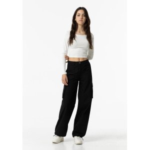 Брюки карго baggy fit черного цвета 