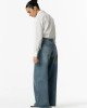 Джинсы широкие wide leg синего цвета 