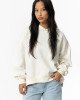 Толстовка с капюшоном утепленная oversize молочного цвета
