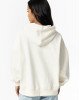 Толстовка с капюшоном утепленная oversize молочного цвета