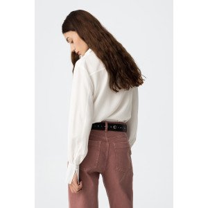 Блуза oversize молочного цвета 