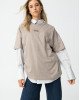 Футболка oversize бежевого цвета с принтом на спине