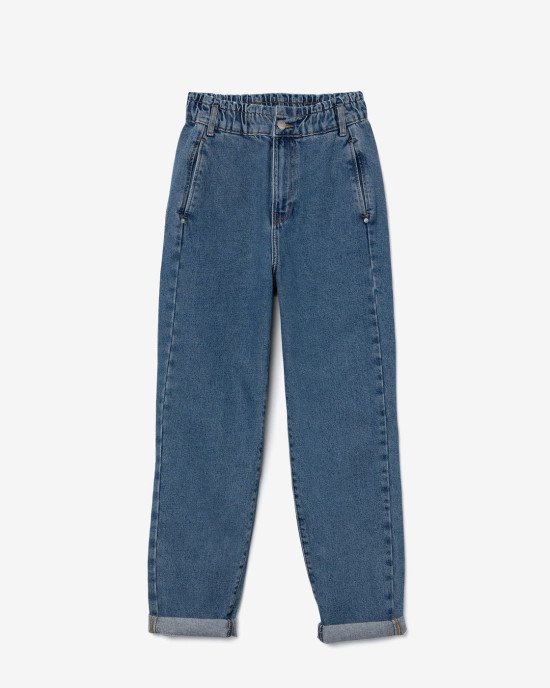 Джинсы baggy reshaped с эластичным поясом 