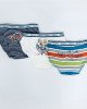 Трусы в комплекте из трех штук с разноцветными принтами 