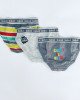 Комплект трусиков серого цвета с принтом 
