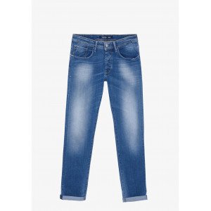 Джинсы john slim fit синего цвета 
