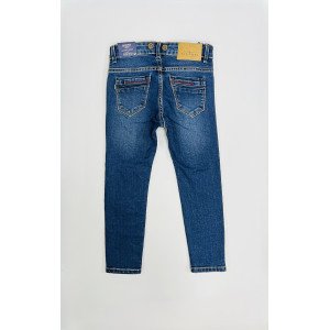 Джинсы skinny цвета деним с подтяжками 