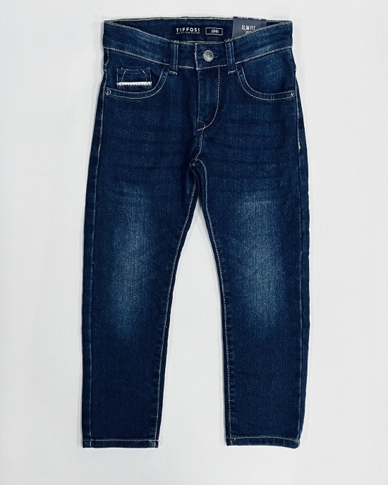 Джинсы slim fit синего цвета 