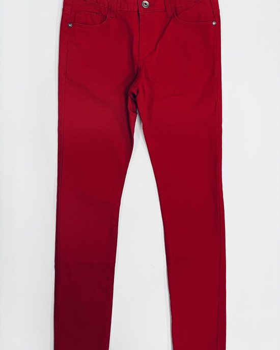 Джинсы красного цвета skinny fit 