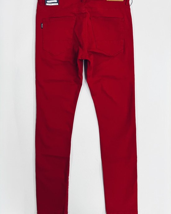 Джинсы красного цвета skinny fit 