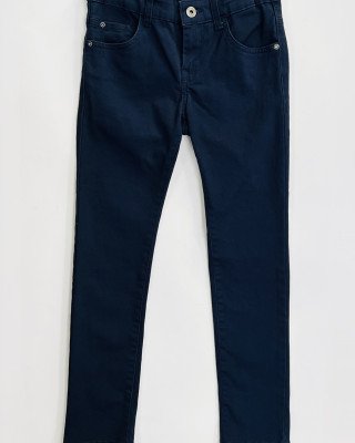 Брюки slim fit синего цвета 