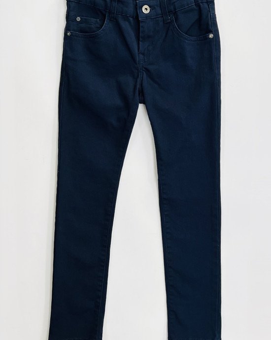 Брюки slim fit синего цвета 