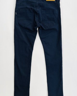 Брюки slim fit синего цвета 