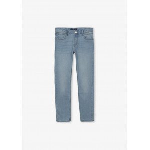 Джинсы slim fit голубого цвета 