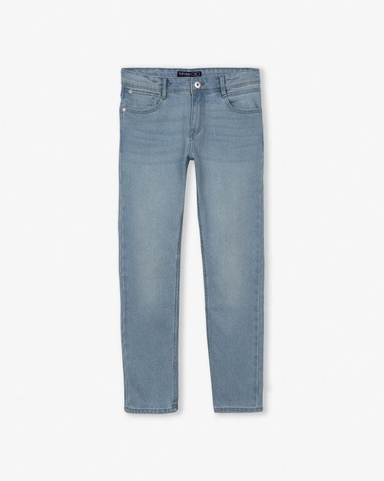 Джинсы slim fit голубого цвета 