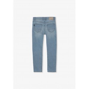 Джинсы slim fit голубого цвета 