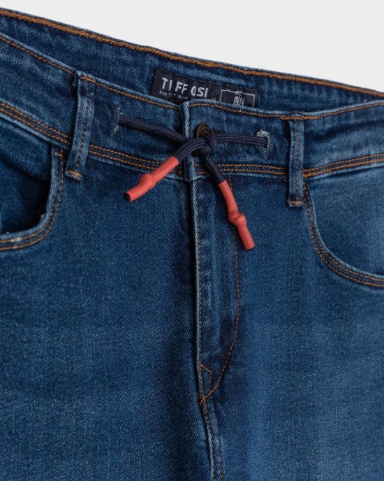 Джинсы Carrot Fit синего цвета