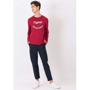 Брюки Slim Fit с накладными карманами (карго) синего цвета 