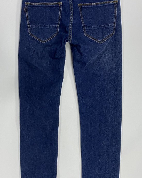 Джинсы slim fit john синего цвета 