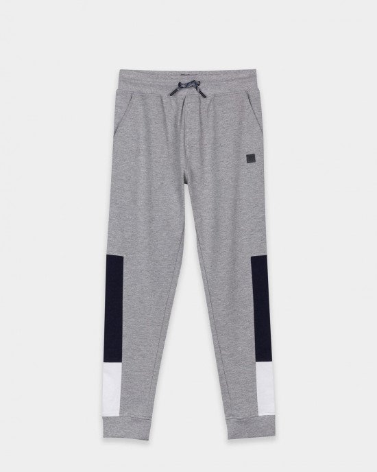 Штаны спортивные Slim Fit серого цвета