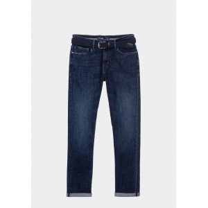 Джинсы leo comfort fit темно - синего цвета 
