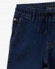 Джинсы с резинкой в поясе jogger slim синего цвета 