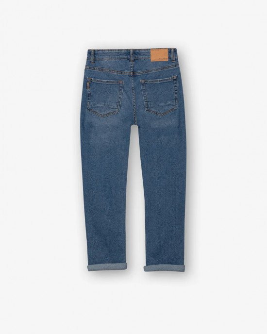 Джинсы straight fit синего цвета 