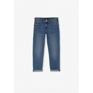 Джинсы straight fit синего цвета 
