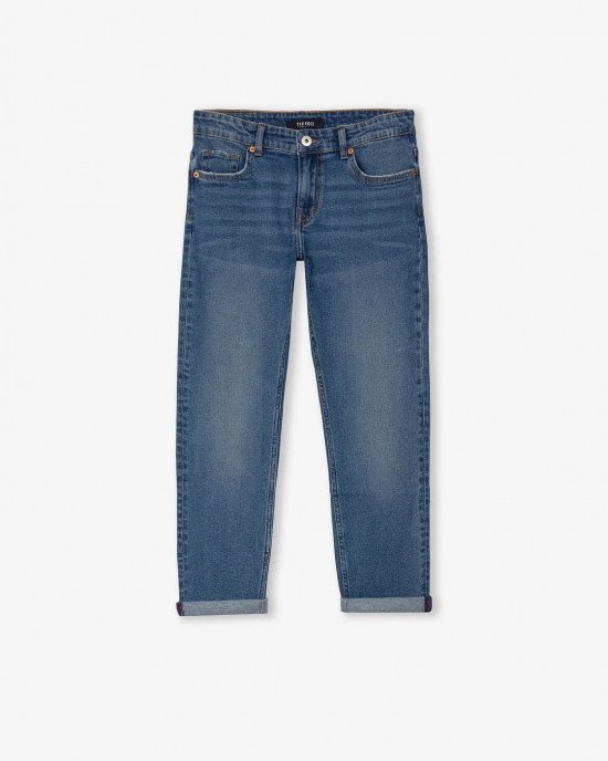 Джинсы straight fit синего цвета 