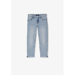 Джинсы straight fit голубого цвета 