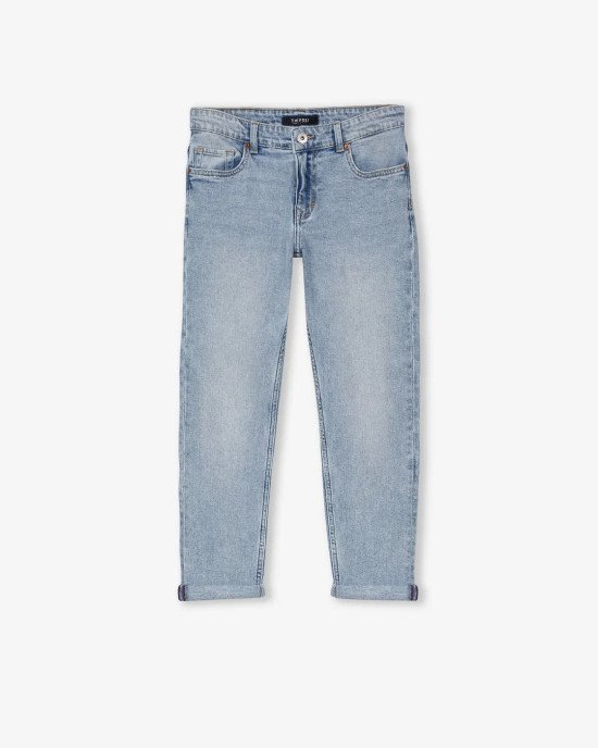 Джинсы straight fit голубого цвета 