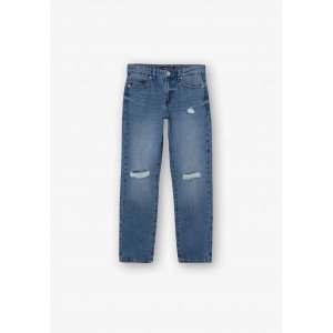Джинсы комфортной посадки relaxed fit с потертостями 