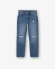 Джинсы комфортной посадки relaxed fit с потертостями 