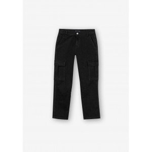 Брюки relaxed fit карго черного цвета 