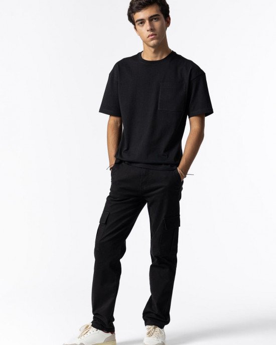 Брюки relaxed fit карго черного цвета 