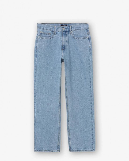 Джинсы wide leg fit голубого цвета 