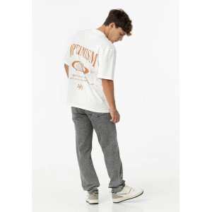 Джинсы широкие relaxed fit серого цвета 
