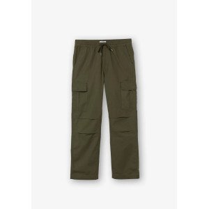 Брюки карго relaxed fit оливкового цвета 
