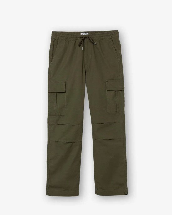 Брюки карго relaxed fit оливкового цвета 