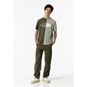 Брюки карго relaxed fit оливкового цвета 
