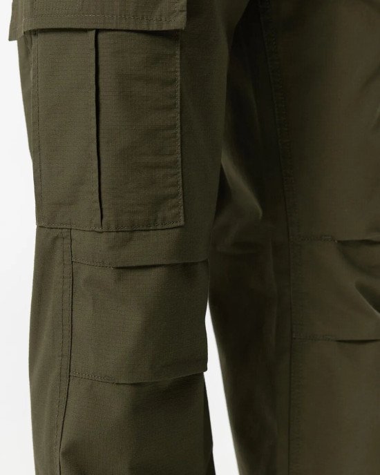 Брюки карго relaxed fit оливкового цвета 