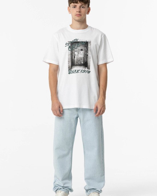 Джинсы chase wide leg голубого цвета 