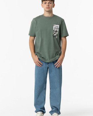 Джинсы chase wide leg цвета деним 
