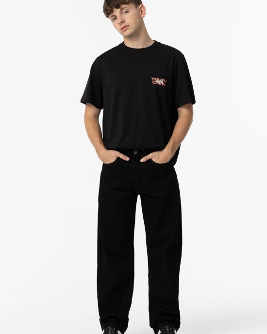 Джинсы chase wide leg черного цвета 