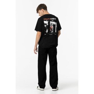 Джинсы chase wide leg черного цвета 